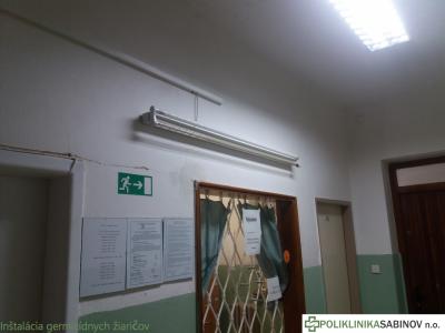 Inštalácia germicídnych žiaričov v priestoroch Polikliniky Sabinov , foto 6 z 7
